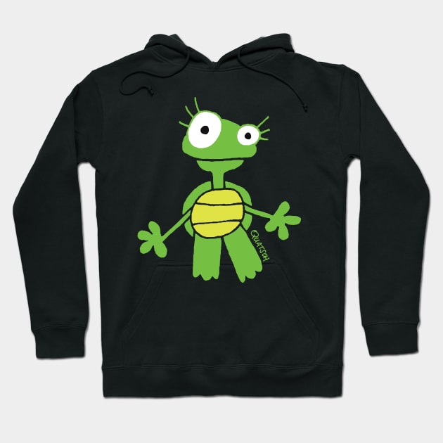 GREEN Baby Turtle Hoodie by Quatsch